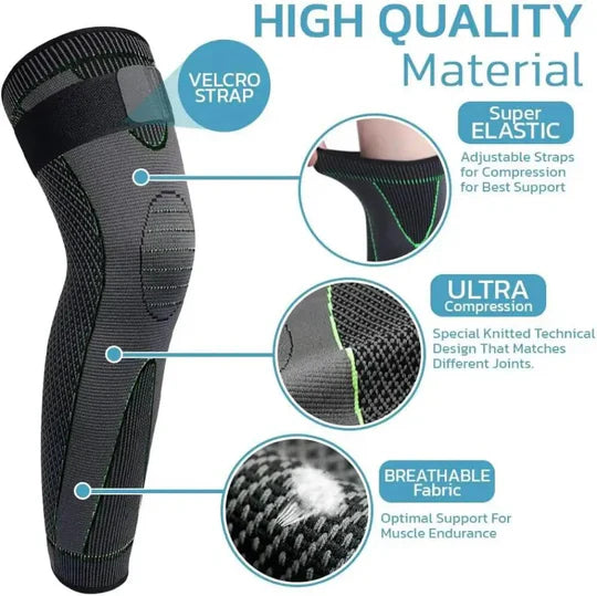 1 Pcs Full Leg Knee Pads with Support Belt ( Original China )