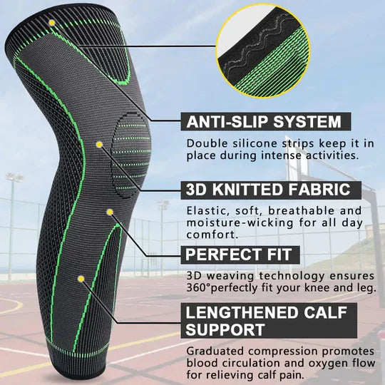 1 Pcs Full Leg Knee Pads with Support Belt ( Original China )